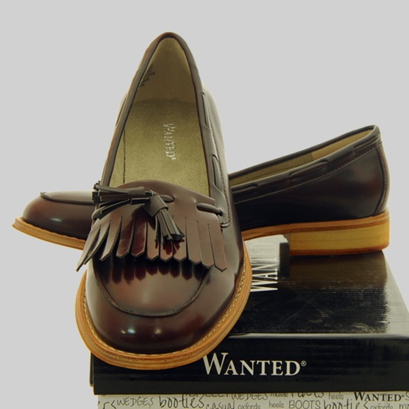 Wanted Shoes - Wanted Charlie Kiltie Burgundy Loafer